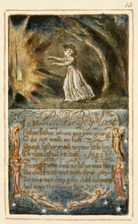 P.125-1950.pt13 Den förlorade lilla pojken: tavla 13 från "Songs of Innocence and of Experience" (kopia AA) ca 1815-26 (etsning, bläck och v.c.)